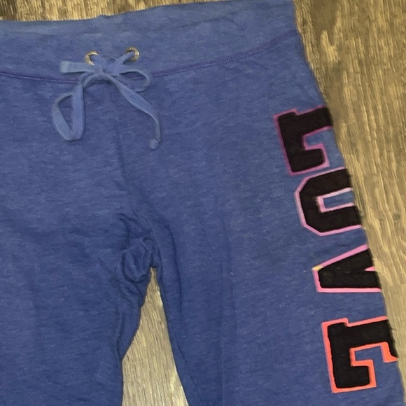 SOLD on eBay!! Pink Victoria's Secret RoyalBlue Logo Love Pink Capri Size:XS - Picture 10 of 13